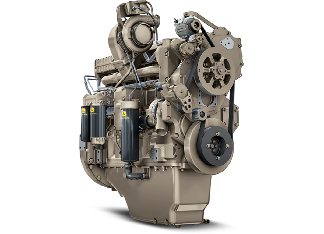 Studio image of 6135HF485 industrial marine engine.