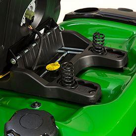 Seat suspension with springs in forward position