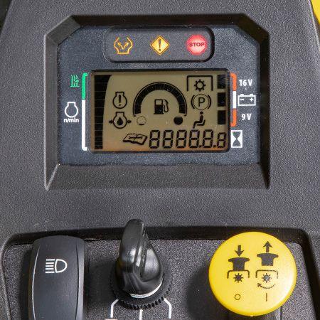 Advanced display includes fuel gauge (key switch on)