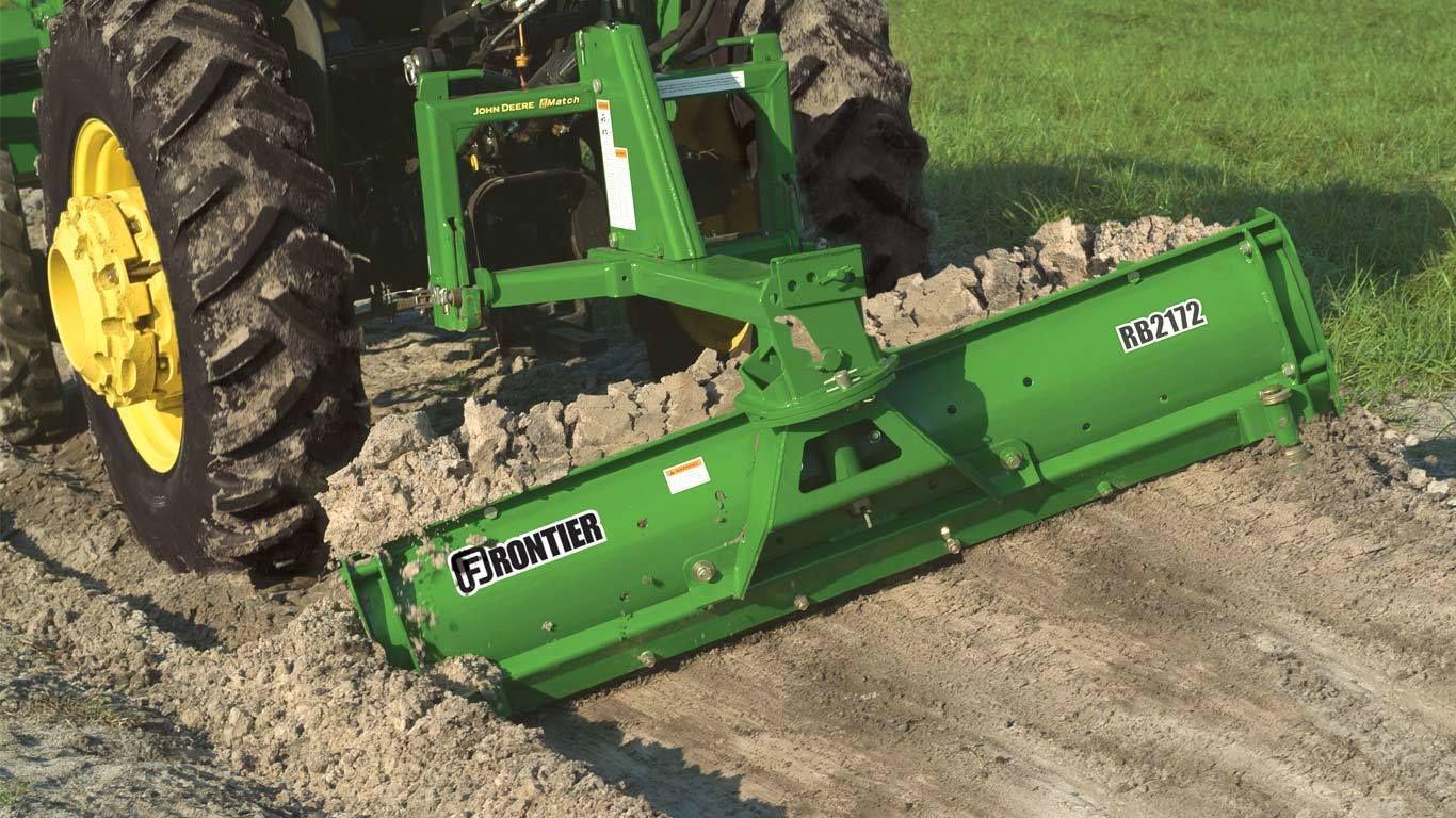 field image of Frontier RB21 series rear blade attached to tractor