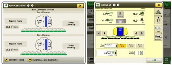 New Rate Controller app compared to the previous ISOBUT VT screen