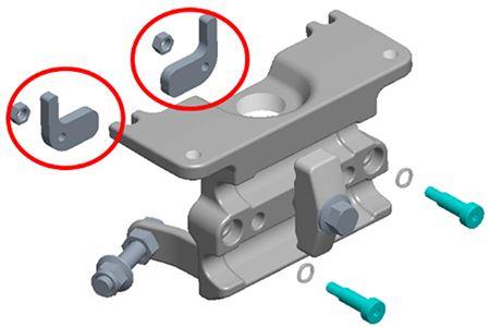 Cutting unit steering limiters