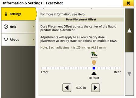 Dose Placement Offset Default