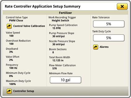 Setup summary