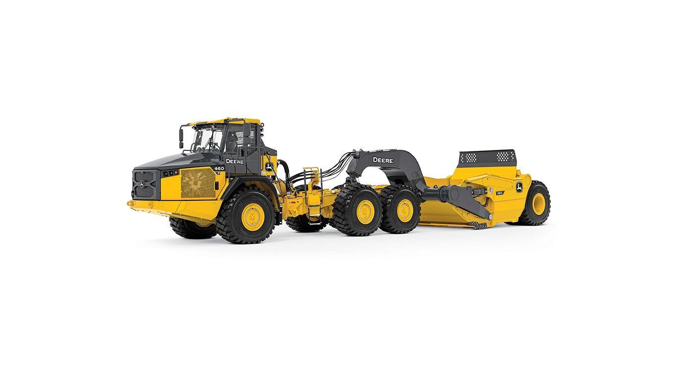 460P-Tier ADT with 3812 Scraper Pan attachment on a white background.
