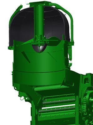 Primary extractor with wide cane entry