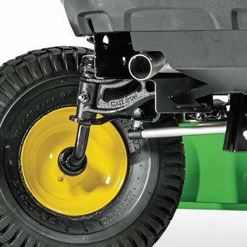 Front axle and wheel spindle