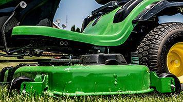 Left side of Accel Deep mower deck