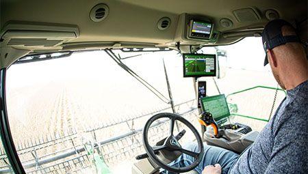Operator inside the cab
